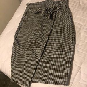 Black and White Pencil Skirt